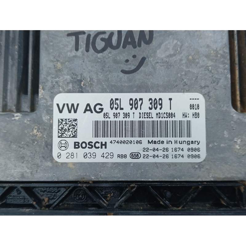 Recambio de centralita motor uce para volkswagen tiguan (ad1, ax1) 2.0 tdi referencia OEM IAM 05L907309T 0281039429 