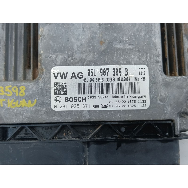 Recambio de centralita motor uce para volkswagen tiguan (ad1, ax1) 2.0 tdi 4motion referencia OEM IAM 05L907309B 0281035371 