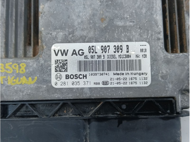 Recambio de centralita motor uce para volkswagen tiguan (ad1, ax1) 2.0 tdi 4motion referencia OEM IAM 05L907309B 0281035371 