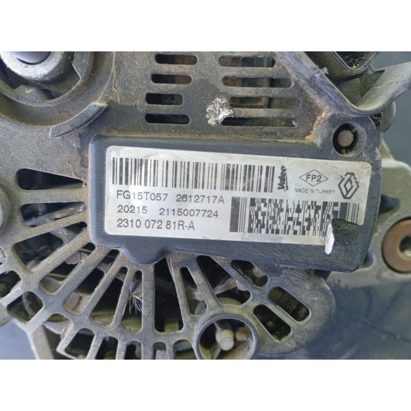 Recambio de alternador para dacia duster ambience 4x2 referencia OEM IAM 231007281R FG15T057 