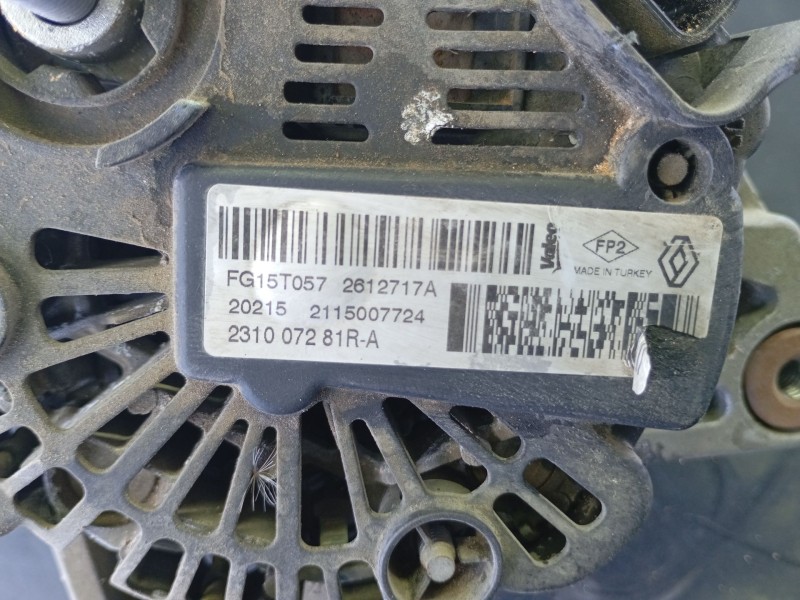 Recambio de alternador para dacia duster ambience 4x2 referencia OEM IAM 231007281R FG15T057 