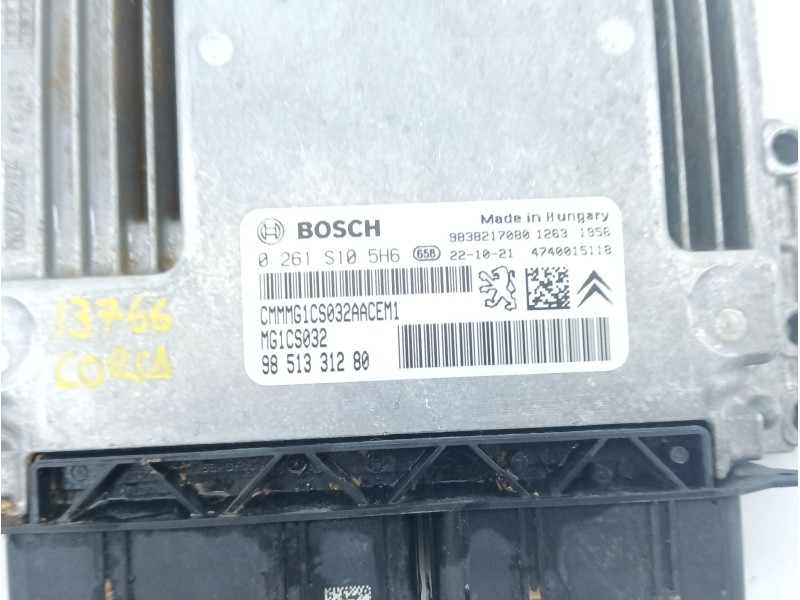 Recambio de centralita motor uce para opel corsa f (p2jo) 1.2 (68) referencia OEM IAM 9851331280 0261S105H6 