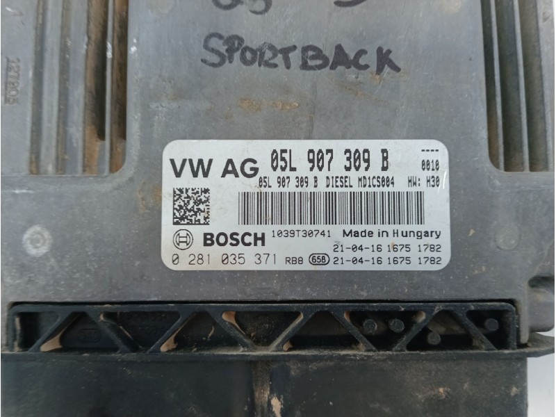 Recambio de centralita motor uce para audi q3 sportback (f3n) 35 tdi referencia OEM IAM 05L907309B 0281035371 