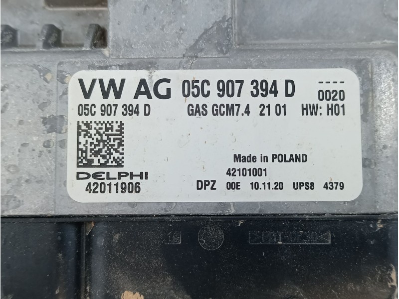Recambio de centralita motor uce para skoda kamiq (nw4) 1.0 tsi referencia OEM IAM 05C907394D  