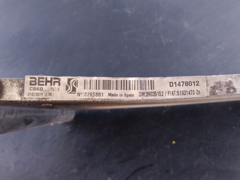 Recambio de condensador / radiador aire acondicionado para citroën nemo monospace 1.3 hdi 80 referencia OEM IAM D1478012 5193147