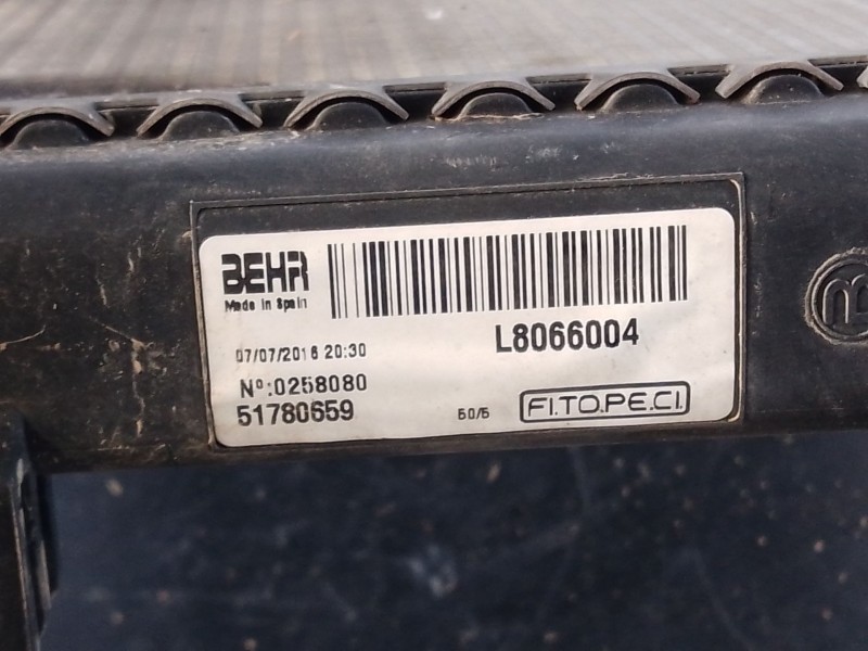 Recambio de radiador agua para citroën nemo monospace 1.3 hdi 80 referencia OEM IAM L8066004 51780659 