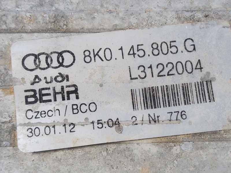 Recambio de intercooler para audi q5 (8rb) 2.0 tdi quattro referencia OEM IAM 8K0145805G  