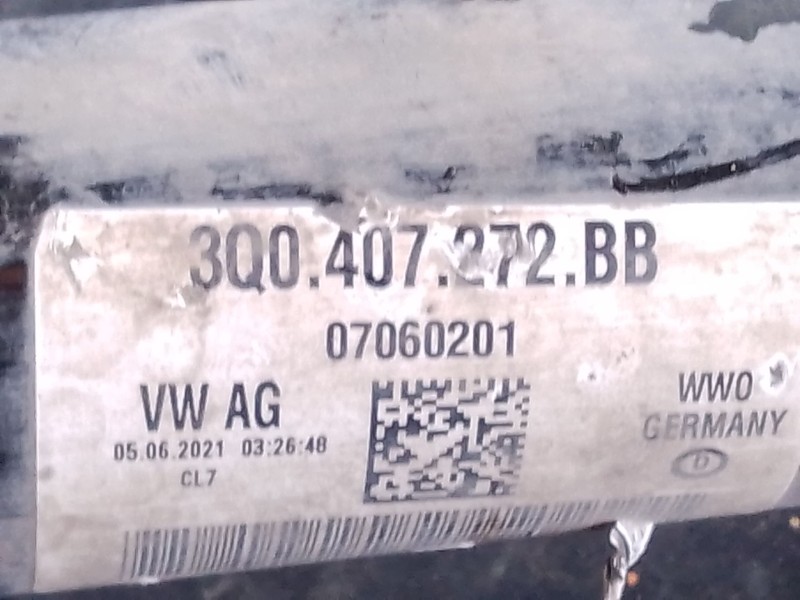 Recambio de transmision delantera derecha para volkswagen tiguan (ad1, ax1) 2.0 tdi 4motion referencia OEM IAM 3Q0407272BB  P1-A