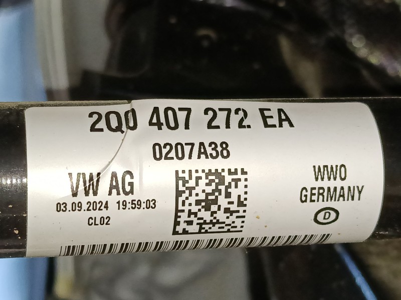 Recambio de transmision delantera derecha para skoda scala (nw1) 1.5 tsi referencia OEM IAM 2Q0407272EA  