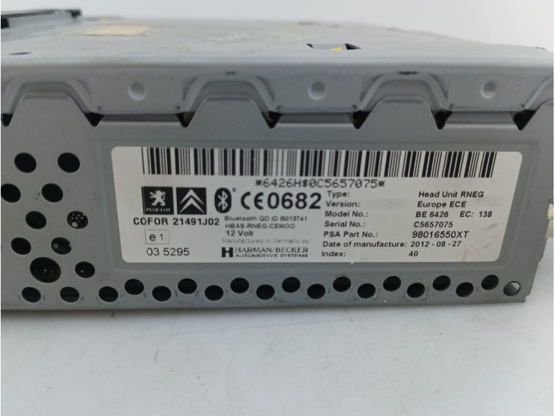 Recambio de sistema navegacion gps para peugeot 5008 allure referencia OEM IAM 96735367ZD 98016550XT 