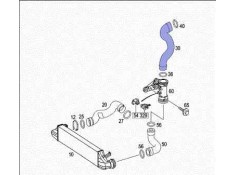 Recambio de manguito turbo para mercedes-benz clase c (w203) berlina referencia OEM IAM 522644 NUEVO T1-5-B 2