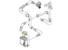 Recambio de manguito intercooler para universal manguito turbo 1.9 tdi ref. 1j0145834ab referencia OEM IAM 522826 NUEVO T1-5-B7- 2