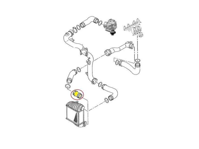 Recambio de manguito intercooler para universal manguito turbo 1.9 tdi ref. 1j0145834ab referencia OEM IAM 522826 NUEVO T1-5-B7-