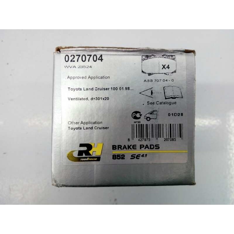 Recambio de pastillas de freno para toyota land cruiser (j10) 4.2 24v turbodiesel cat referencia OEM IAM 270704 NUEVA 