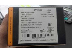 Recambio de pastillas de freno para seat cordoba berlina (6l2) referencia OEM IAM B110866 NUEVO T1-1-B7-1