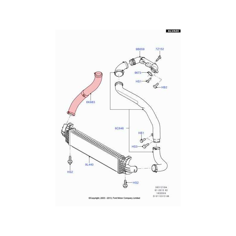 Recambio de manguito turbo para universal manguito turbo 1.6 tdci ´04... 1525112 / 6m51-6k683-gc referencia OEM IAM 528727 NUEVO