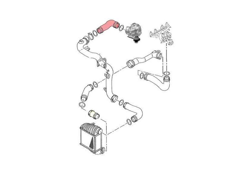 Recambio de manguito turbo para universal manguito turbo vag 1.9tdi 130/150 referencia OEM IAM 522520 NUEVO T1-5-B5-3