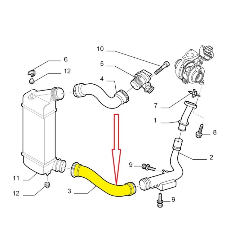 Recambio de manguito intercooler para citroën jumpy 2.0 hdi cat (rhk / dw10uted4) referencia OEM IAM 521416 NUEVO T1-5-B7-4