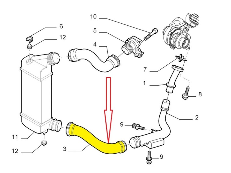Recambio de manguito intercooler para citroën jumpy 2.0 hdi cat (rhk / dw10uted4) referencia OEM IAM 521416 NUEVO T1-5-B7-4