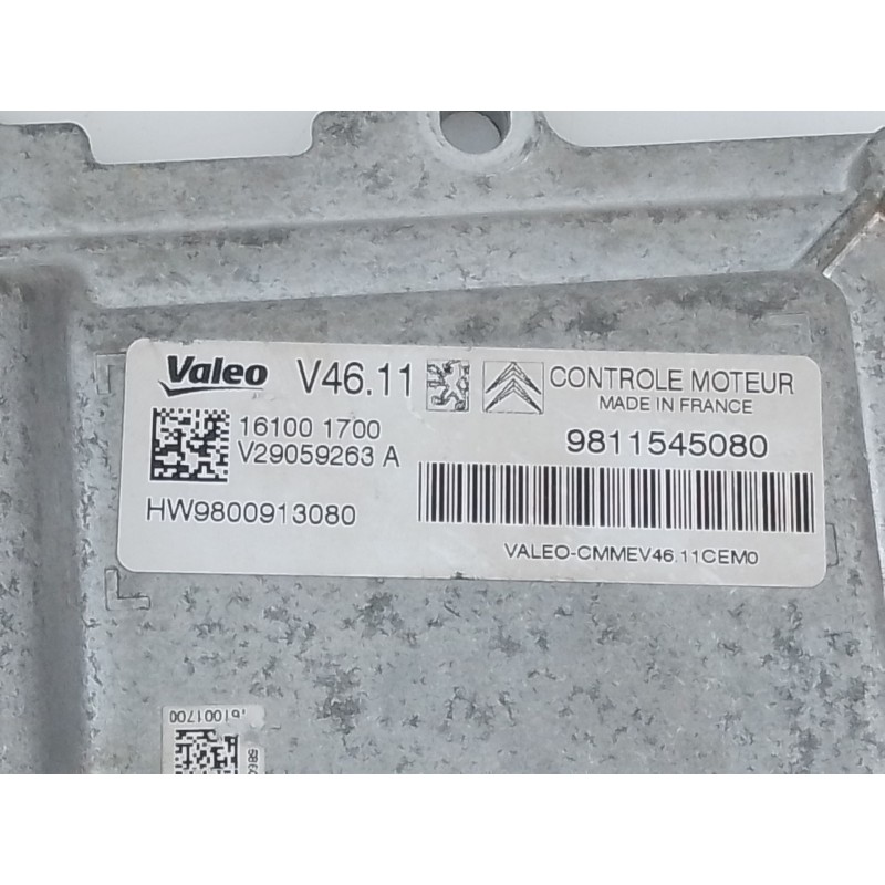 Recambio de centralita motor uce para citroën c3 ii (sc_) 1.2 vti 82 referencia OEM IAM 9811545080  