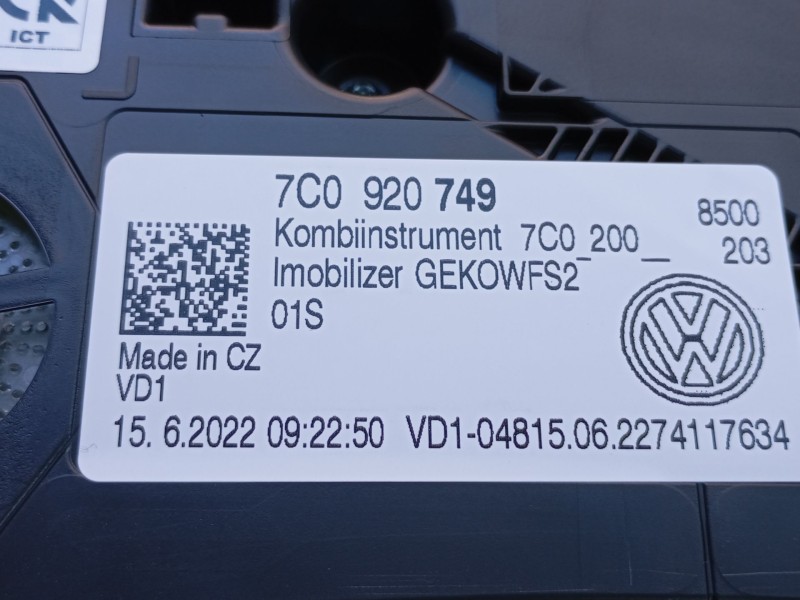 Recambio de cuadro instrumentos para volkswagen crafter furgoneta (sy_, sx_) 2.0 tdi rwd referencia OEM IAM 7C0920749  