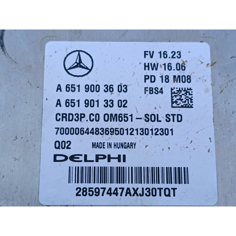 Recambio de centralita motor uce para mercedes-benz sprinter 5-t caja/chasis (b907) 511 cdi (907.153, 907.155, 907.253, 907.255)