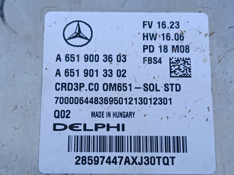 Recambio de centralita motor uce para mercedes-benz sprinter 5-t caja/chasis (b907) 511 cdi (907.153, 907.155, 907.253, 907.255)