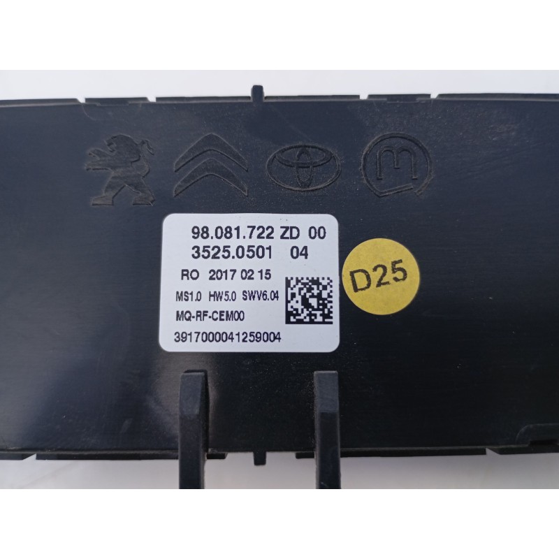 Recambio de mando calefaccion / aire acondicionado para citroën jumpy iii furgoneta (v_) 1.6 bluehdi 115 referencia OEM IAM   