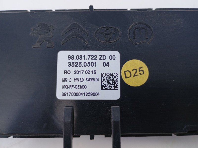 Recambio de mando calefaccion / aire acondicionado para citroën jumpy iii furgoneta (v_) 1.6 bluehdi 115 referencia OEM IAM   