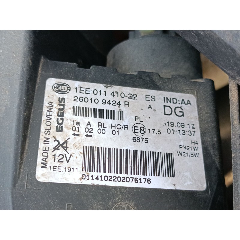 Recambio de faro derecho para renault trafic iii autobús (jg_) 1.6 dci 95 (jgmr, jgmj) referencia OEM IAM   