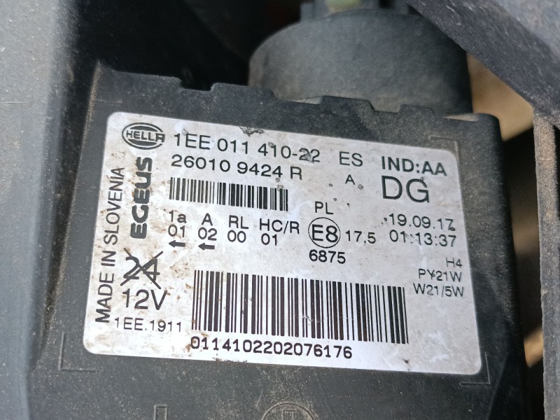 Recambio de faro derecho para renault trafic iii autobús (jg_) 1.6 dci 95 (jgmr, jgmj) referencia OEM IAM   