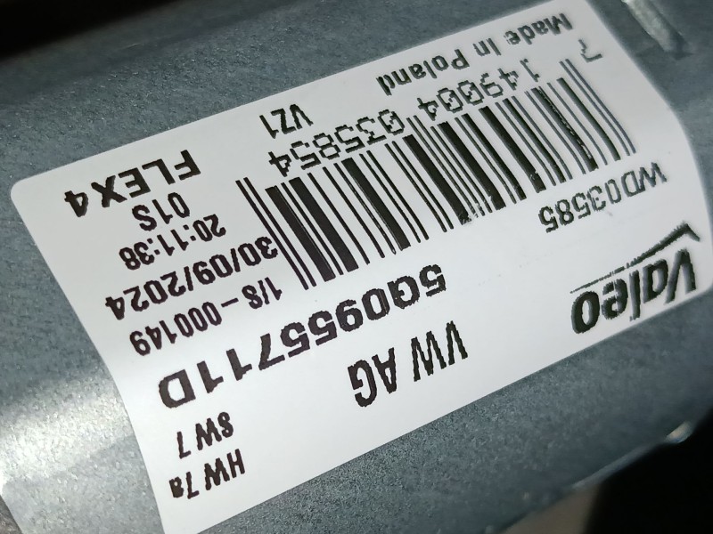 Recambio de motor limpia trasero para skoda kamiq (nw4) 1.5 tsi referencia OEM IAM   