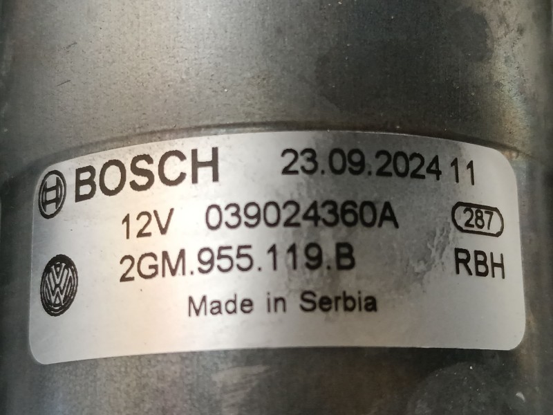 Recambio de motor limpia delantero para skoda kamiq (nw4) 1.5 tsi referencia OEM IAM 2GM955119B  