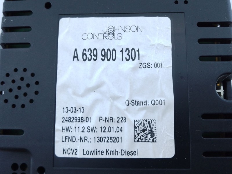 Recambio de cuadro instrumentos para mercedes-benz vito / mixto furgoneta (w639) 110 cdi (639.601, 639.603, 639.605) referencia 
