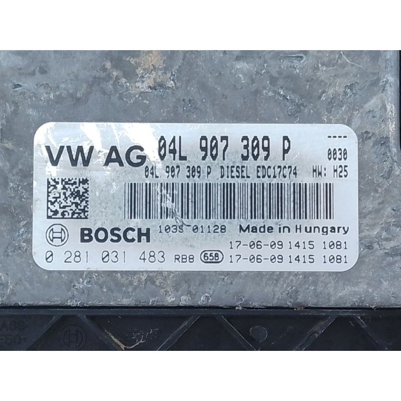 Recambio de centralita motor uce para volkswagen touran (5t1) 2.0 tdi referencia OEM IAM 04L907309P 0281031483 
