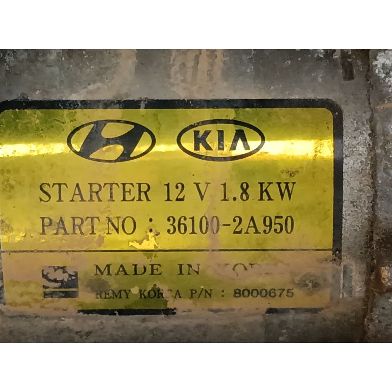 Recambio de motor arranque para kia sportage iv (ql, qle) 1.7 crdi referencia OEM IAM 361002A950  