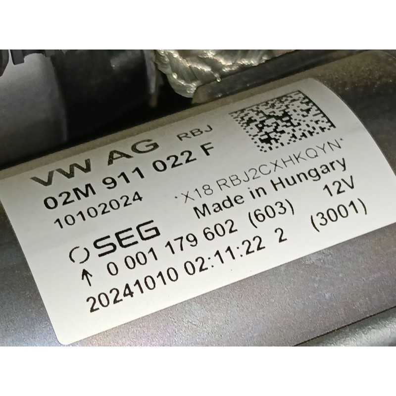 Recambio de motor arranque para skoda fabia iv (pj3) 1.0 mpi referencia OEM IAM 02M911022F  