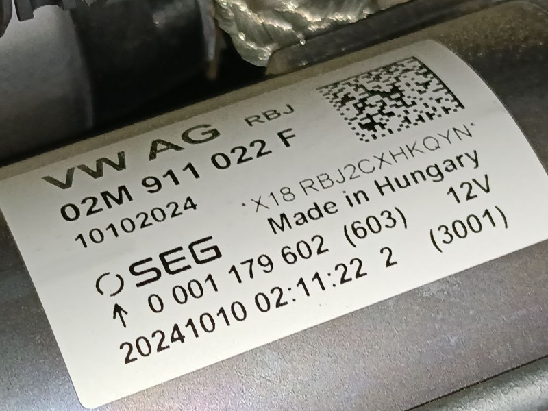 Recambio de motor arranque para skoda fabia iv (pj3) 1.0 mpi referencia OEM IAM 02M911022F  