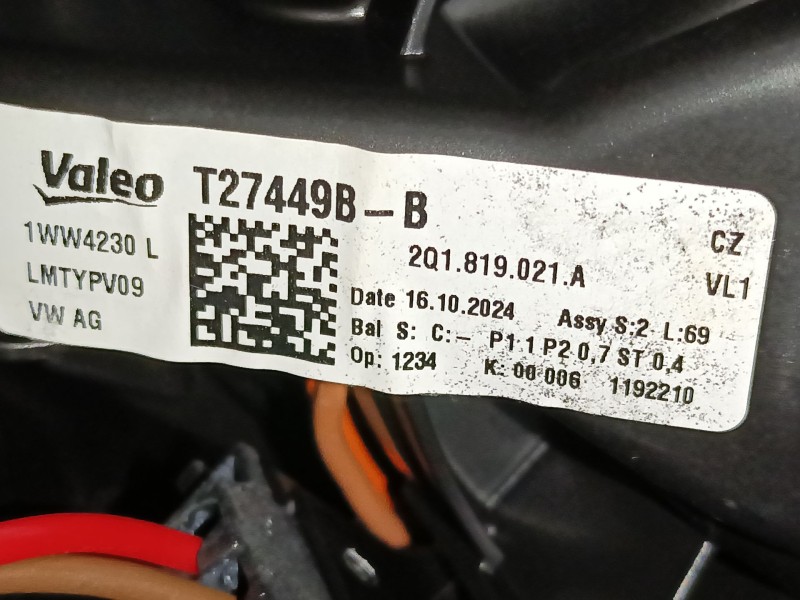 Recambio de ventilador calefaccion para skoda fabia iv (pj3) 1.0 mpi referencia OEM IAM 2Q1819021A  