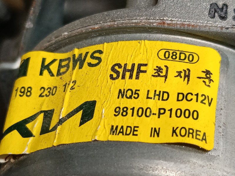 Recambio de motor limpia delantero para kia sportage v (nq5) 1.6 t-gdi mhev referencia OEM IAM 98100P1000  
