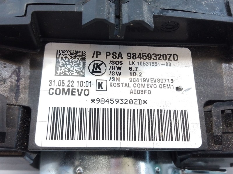 Recambio de anillo airbag para peugeot expert furgón pro standard referencia OEM IAM 98459320ZD  