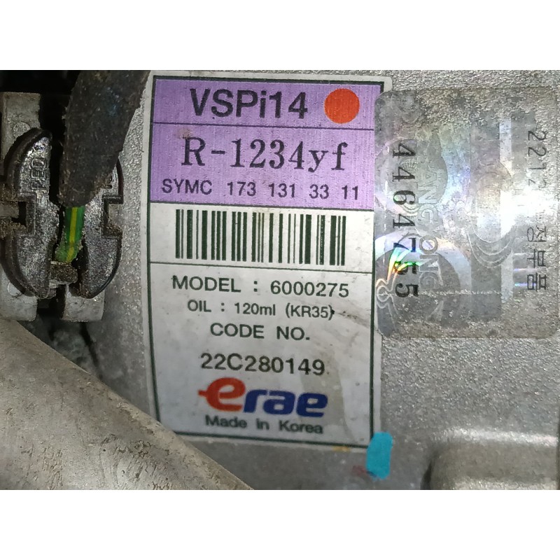 Recambio de compresor aire acondicionado para ssangyong xlv suv 1.6 gpl referencia OEM IAM 22C280149  