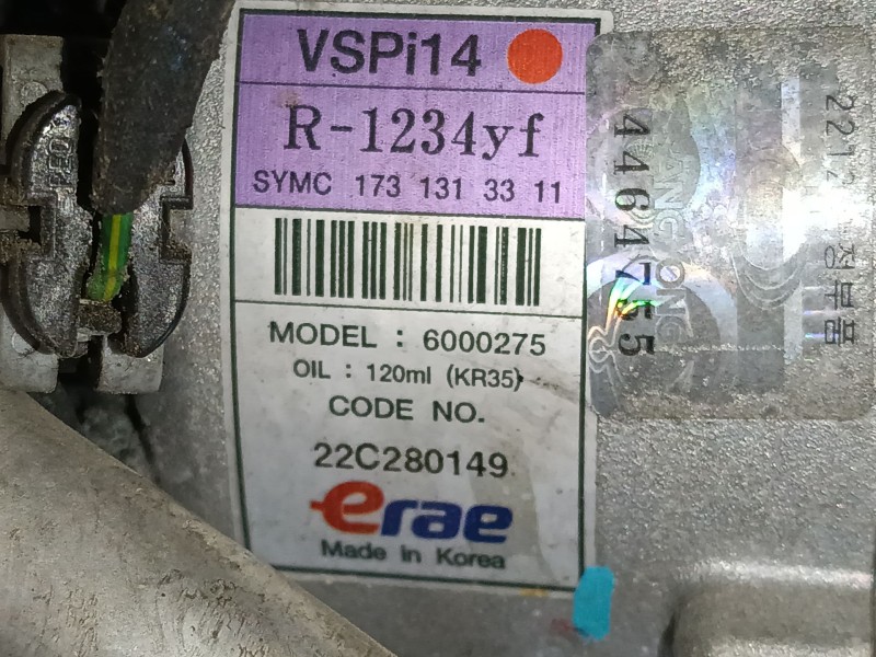 Recambio de compresor aire acondicionado para ssangyong xlv suv 1.6 gpl referencia OEM IAM 22C280149  