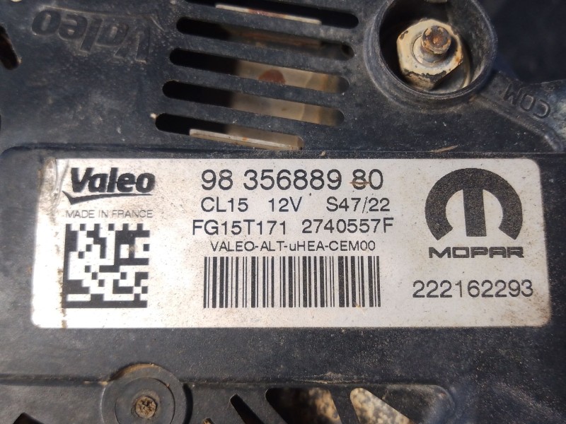 Recambio de alternador para peugeot 508 ii (fb_, fh_, f3_) puretech 130 (fbhnsr) referencia OEM IAM   