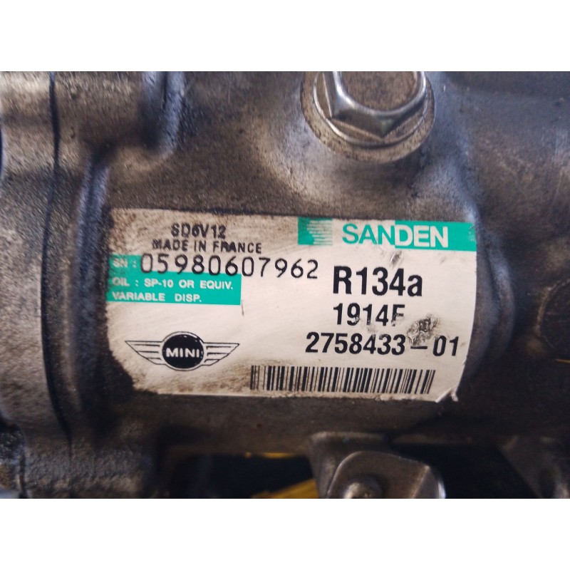 Recambio de compresor aire acondicionado para mini mini (r56) one referencia OEM IAM   
