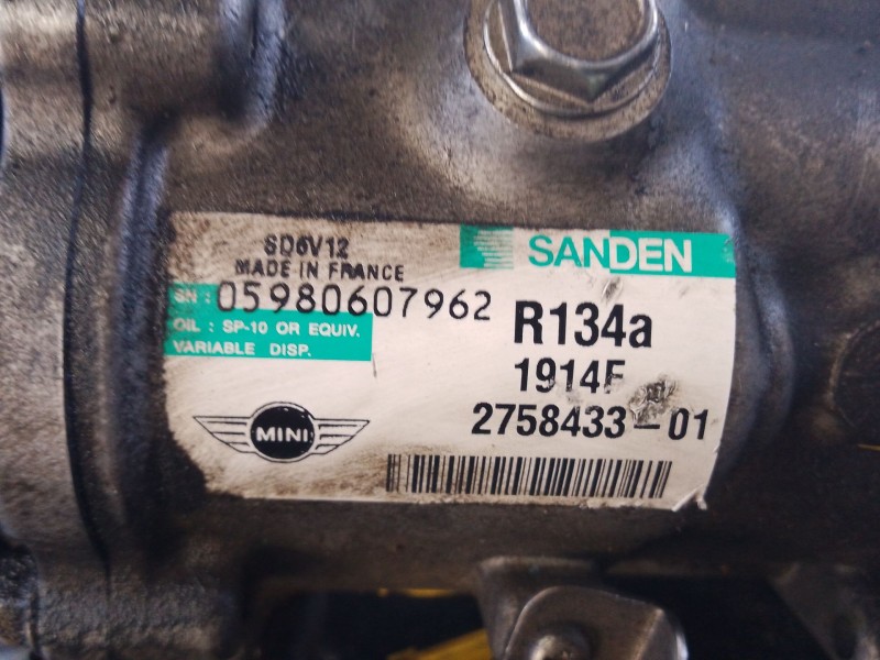 Recambio de compresor aire acondicionado para mini mini (r56) one referencia OEM IAM   