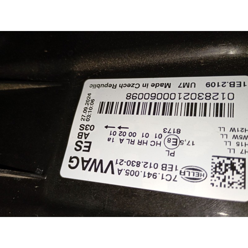 Recambio de faro izquierdo para volkswagen crafter caja/chasis (sz_) 2.0 tdi rwd referencia OEM IAM 7C1941005A  
