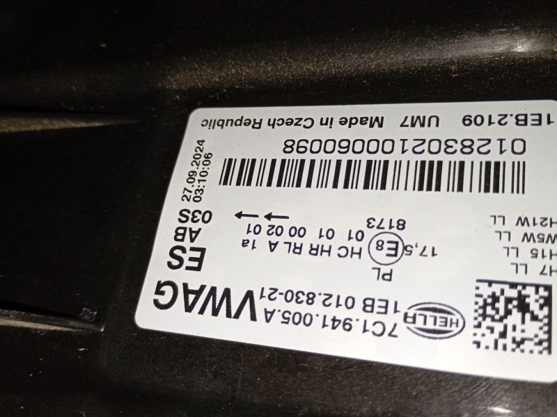 Recambio de faro izquierdo para volkswagen crafter caja/chasis (sz_) 2.0 tdi rwd referencia OEM IAM 7C1941005A  
