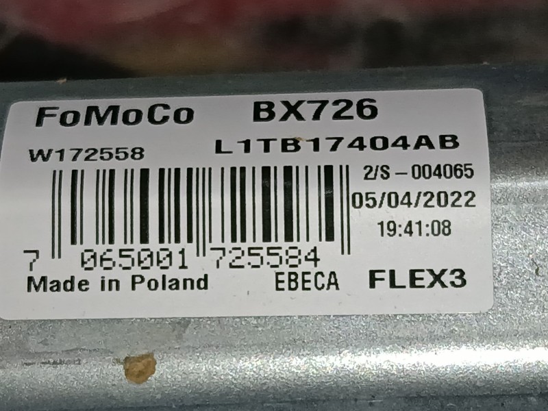 Recambio de motor limpia trasero para ford puma (j2k, cf7) 1.0 ecoboost referencia OEM IAM BX726 L1TB17404AB 