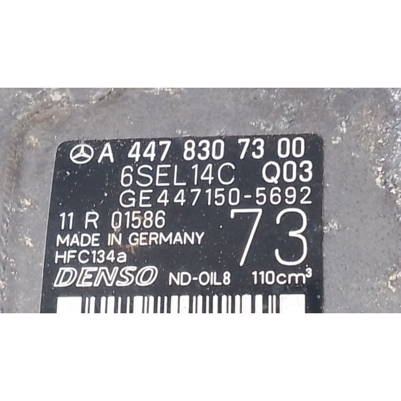 Recambio de compresor aire acondicionado para mercedes-benz vito tourer (w447) 111 cdi / 111 bluetec (447.701, 447.703, 447.705)